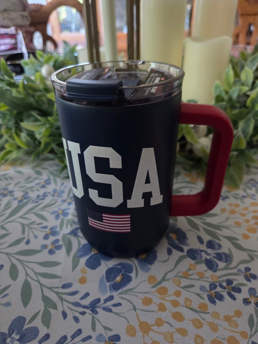 Hydrapeak Artisan Insulated Travel Mug - Navy & Red